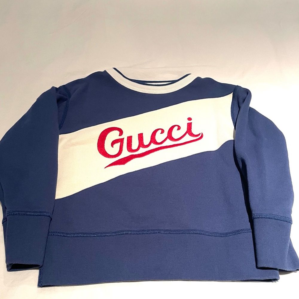 Gucci Kids Blue and White Sweatshirt
